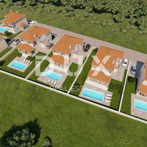 ISTRA, LIŽNJAN - Prekrasna vila u visokom ROH BAU s pogledom na more!