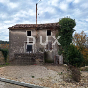 ISTRA, MOTOVUN - Samostojeća kamena starina s pogledom na Motovun i glavnim projektom za obnovu