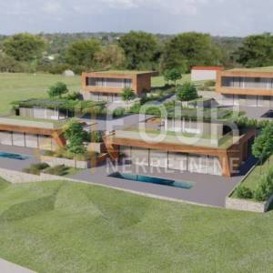 Istra, Novaki Motovunski, zemljište s projektom za 4 vile s bazenima