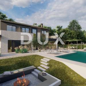 ISTRA, PIĆAN - Zemljište s građevinskom dozvolom i otvorenim pogledom na Učku