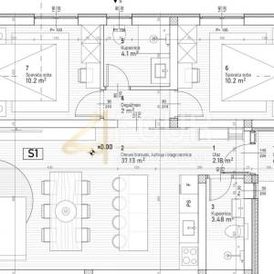 Istra, Poreč, luksuzan stan s bazenom, 77.03m2, 2s+db