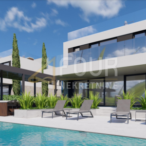 Istra, Poreč, moderna villa s bazenom, krovna terasa, sauna