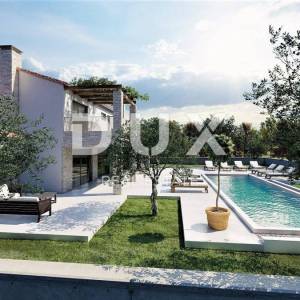 ISTRA, POREČ - Projekt prekrasne kamene vile sa pogledom na more