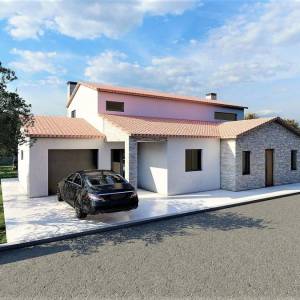 ISTRA, POREČ - Projekt prekrasne kamene vile sa pogledom na more