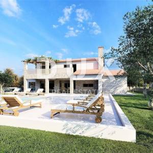 ISTRA, POREČ - Projekt prekrasne kamene vile sa pogledom na more