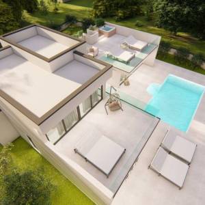 ISTRA, PULA - ekskluzivna vila s bazenom u rohbau fazi - privatna lokacija s okućnicom 2700m2