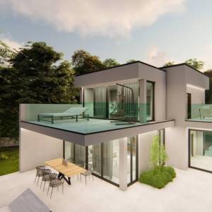 ISTRA, PULA - ekskluzivna vila s bazenom u rohbau fazi - privatna lokacija s okućnicom 2700m2