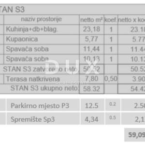 ISTRA, PULA - Stan 59,09 m2 u blizini mora!