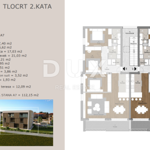 ISTRA, RABAC - Penthouse s pogledom na more