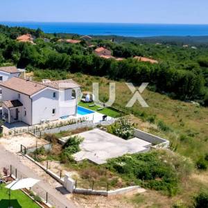 ISTRA, RABAC - Zemljište s građevinskom dozvolom i pogledom na more