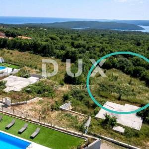 ISTRA, RABAC - Zemljište s građevinskom dozvolom i pogledom na more