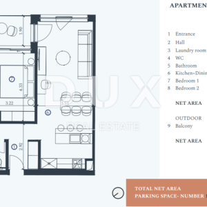 ISTRA, SAVUDRIJA - Moderan apartman blizu mora C61