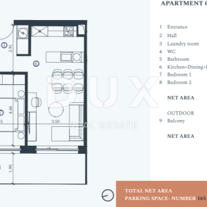 ISTRA, SAVUDRIJA - Moderan apartman blizu mora C51