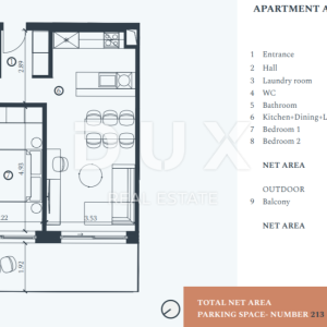 ISTRA, SAVUDRIJA - Moderan apartman blizu mora A55