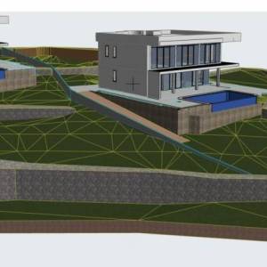 ISTRA, SKITAČA - Jedinstveno građevinsko zemljište s građevinskom dozvolom i pogledom na more 