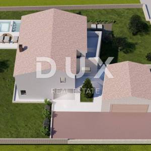 ISTRA, TINJAN - ZEMLJIŠTE sa građevinskom dozvolom za prostranu kuću s garažom i bazenom