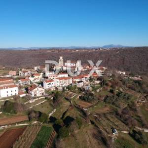 ISTRA, TINJAN - ZEMLJIŠTE sa građevinskom dozvolom za prostranu kuću s garažom i bazenom