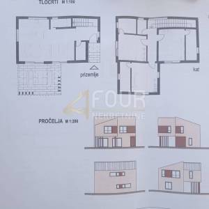 Istra, Vodnjan - okolica, građevinsko zemljište s projektom kuće s bazenom