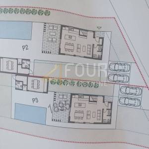 Istra, Vodnjan - okolica, građevinsko zemljište s projektom kuće s bazenom