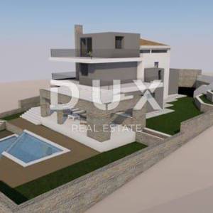 ISTRA,LIŽNJAN- Kuća sa građevinskom dozvolom za renovaciju. Pogled more i kvarner!