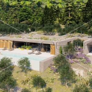 Jedinstveno zemljište s projektom luksuzne vile na otoku Korčuli