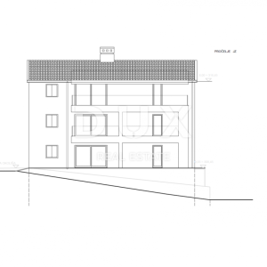 KASTAV, CENTAR- građevinsko zemljište 805m2 S GRAĐEVNOM DOZVOLOM!!! s pogledom na more za stambenu zgradu – stanove/apartmane/ ...
