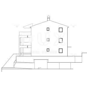 KASTAV, CENTAR- građevinsko zemljište 805m2 S GRAĐEVNOM DOZVOLOM!!! s pogledom na more za stambenu zgradu – stanove/apartmane/ ...