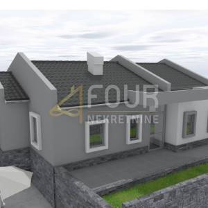 Kastav, građevinsko zemljište, 664m2, projekt kuće s bazenom