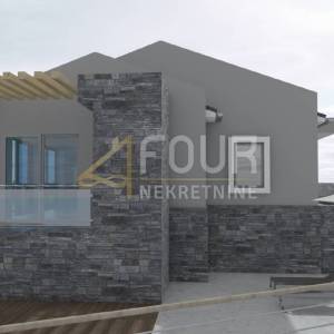 Kastav, građevinsko zemljište, 615m2, projekt kuće s bazenom