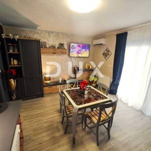 KRK, MALINSKA - Dvosobni apartman, garaža, okućnica, 350 metara od mora!