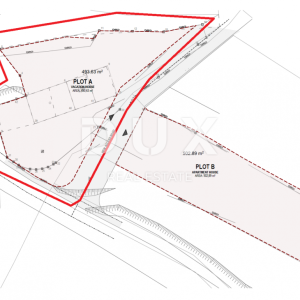 LABIN, SVETA MARINA- 2 građevinska zemljišta 935m2 sa starom kućom, pogledom na more i 2 idejna projekta
