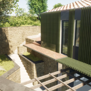 LABIN, SVETA MARINA- građevinsko zemljišto 435m2 sa starom kućom, s pogledom na more i idejnim projektom