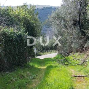 LABIN, SVETA MARINA- građevinsko zemljište 500m2 s pogledom na more i idejnim projektom