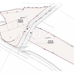 LABIN, SVETA MARINA- građevinsko zemljište 500m2 s pogledom na more i idejnim projektom
