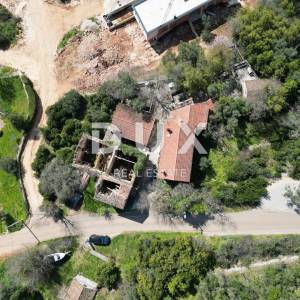 LABIN, SVETA MARINA- stara kuća s građevinskim zemljištem 435m2, s pogledom na more i idejnim projektom