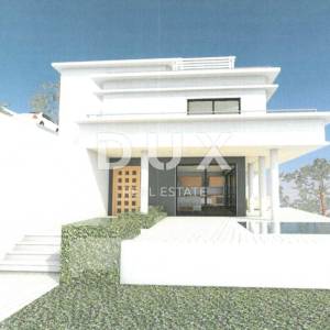 LOVRAN, LIGANJ - zemljište S GRAĐEVNOM DOZVOLOM!!!! 1038m2 s panoramskim pogledom na more za stambenu zgradu - stanove - apartm...