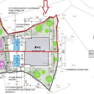 Malinska, nova kuća, 152 m2,  s bazenom i pogledom na more   