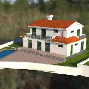 Malinska, teren s pravomoćnom građevinskom dozvolom!