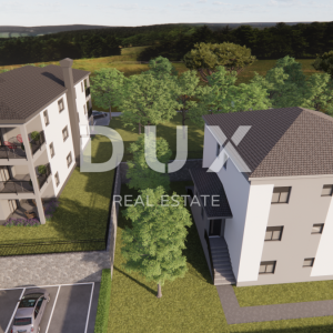 MATULJI, JUŠIĆI, JURDANI- stan 2. kat 83,43 m2 u novogradnji DB+2S s okućnicom 