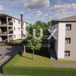 MATULJI, JUŠIĆI, JURDANI- stan prizemlje 84,08 m2 u novogradnji DB+2S s okućnicom