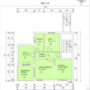MATULJI, JUŠIĆI, JURDANI- stan prizemlje 84,08 m2 u novogradnji DB+2S s okućnicom