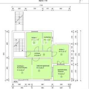 MATULJI, JUŠIĆI, JURDANI- stan prizemlje 84,06 m2 u novogradnji DB+2S s okućnicom