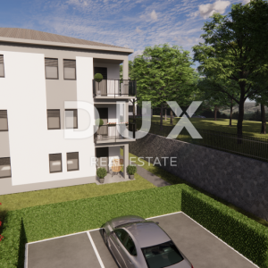 MATULJI, JUŠIĆI, JURDANI- stan prizemlje 84,06 m2 u novogradnji DB+2S s okućnicom