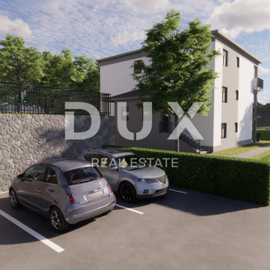 MATULJI, JUŠIĆI, JURDANI- stan prizemlje 62,34 m2 u novogradnji DB+2S s okućnicom