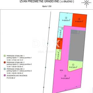 MATULJI, JUŠIĆI, JURDANI- stan prizemlje 62,34 m2 u novogradnji DB+2S s okućnicom