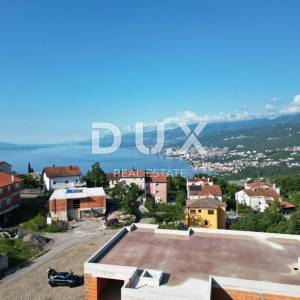 MATULJI, KASTAV, RUBEŠI- građevinsko zemljište 900m2 s zgradom u izgradnji 600m2 sa 3 prostrana stana s panoramskim pogledom na...