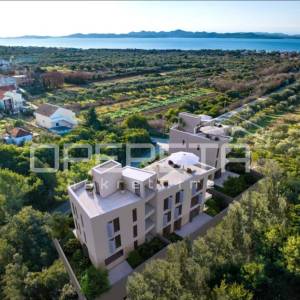 Moderna novogradnja – dvosoban stan 89 m², 1. kat, pogled na more