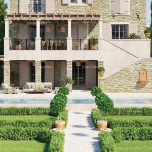 Motovun – Građevinsko zemljište 1.965 m² s projektom vile i pogledom na prirodu