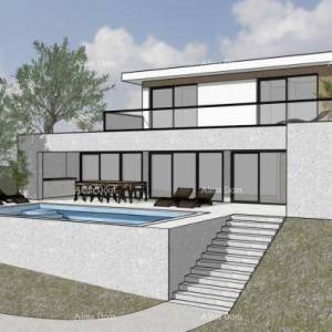 Motovun – okolica, građevinsko zemljište s projektom i dozvolom.