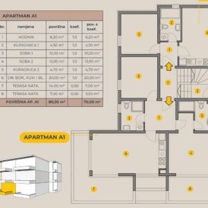 Novalja, 91.50m2, prizemlje, POGLED NA MORE! B_A1